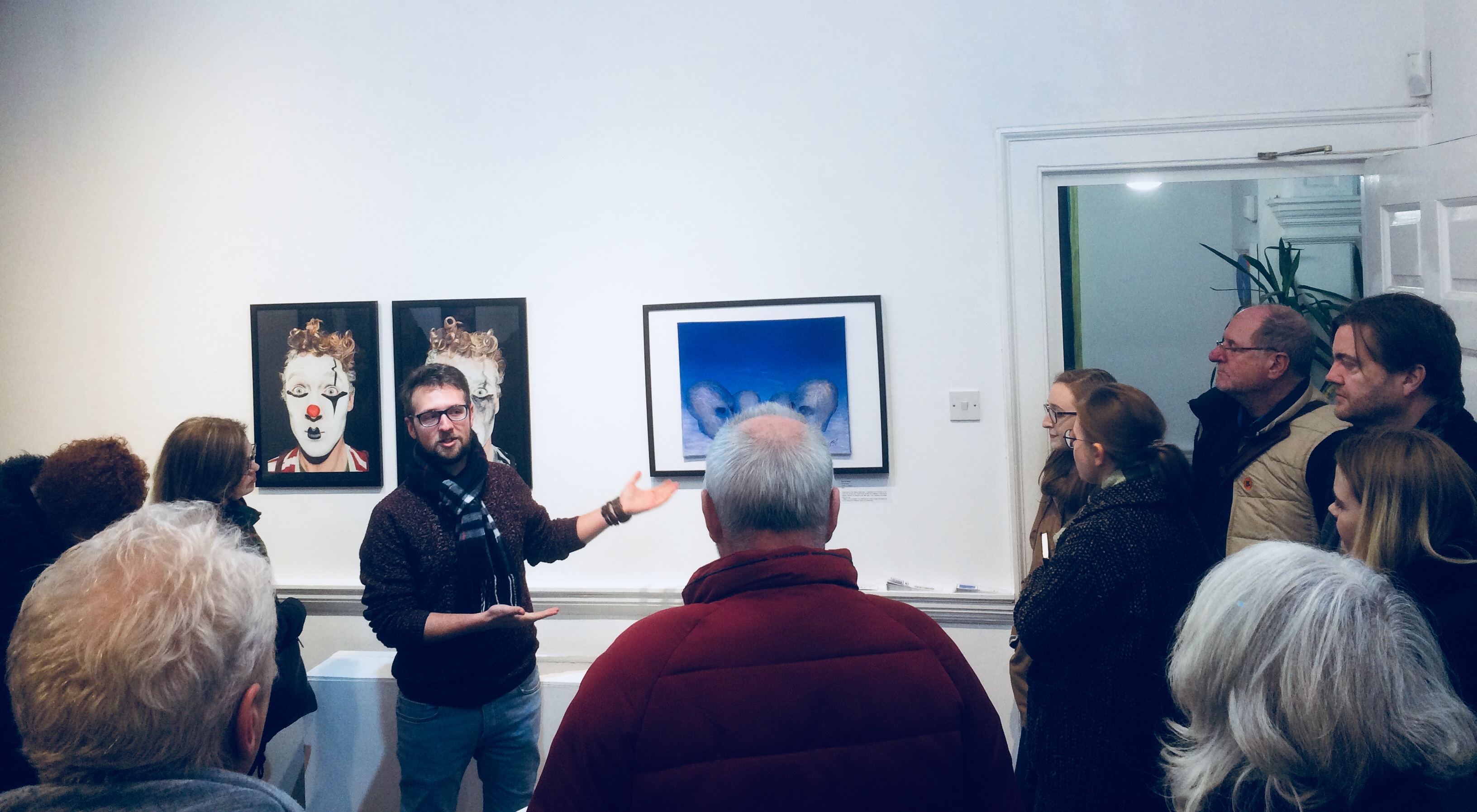 Iasonas Bakas presenting his work tabula rasa at the exhibition alter ego in 44AD Bath, UK